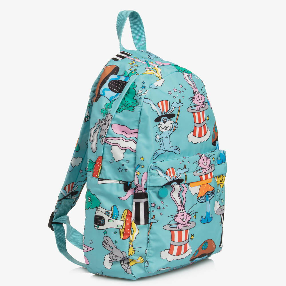 Stella McCartney Kids-Boys Blue Magic Rabbit Backpack (41cm) | Childrensalon