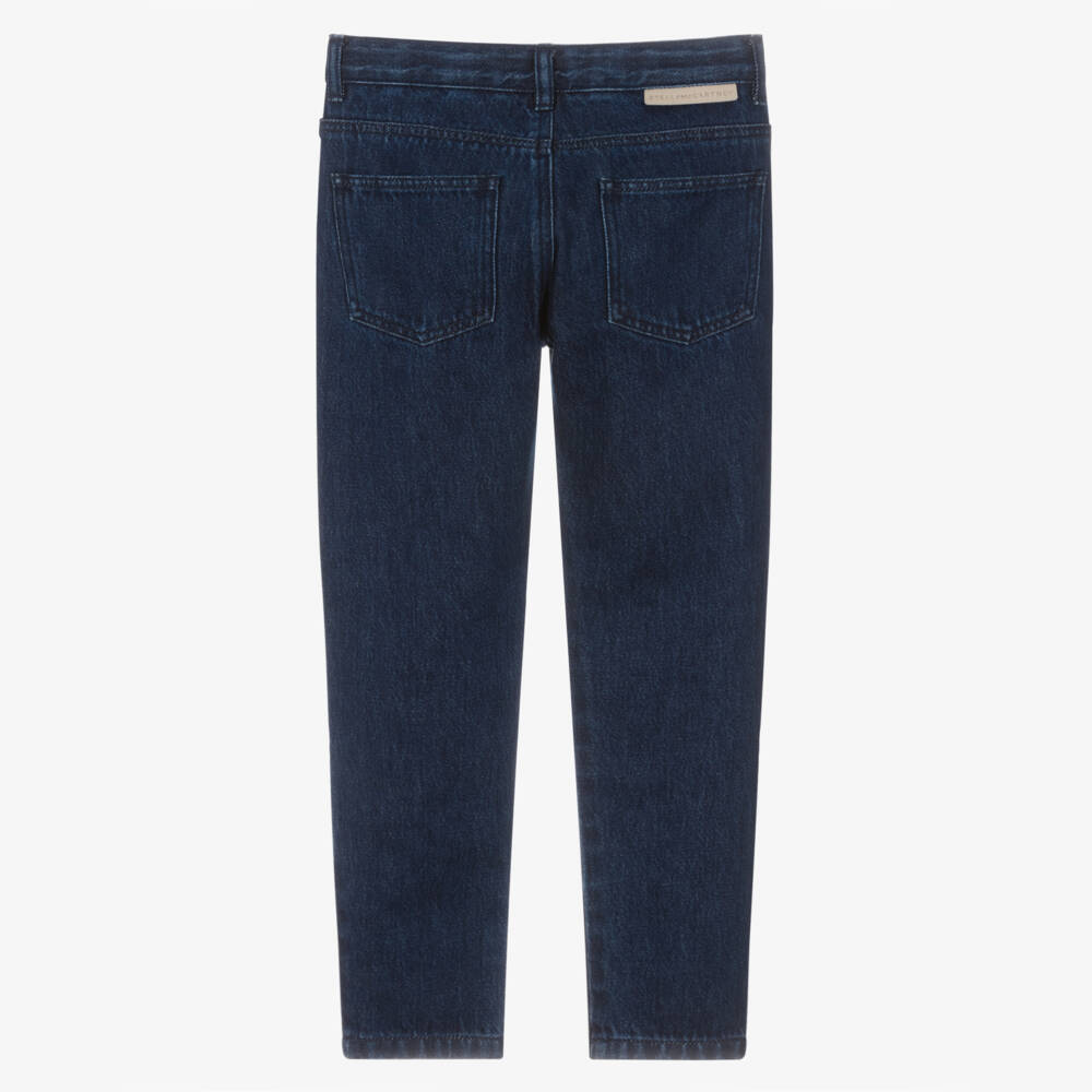 Stella McCartney Kids-Boys Blue Monster Knee Jeans | Childrensalon