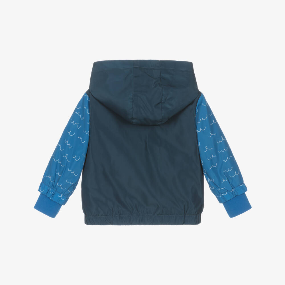 Stella McCartney Kids-معطف مطري أزرق للأولاد بتصميم وحش | Childrensalon