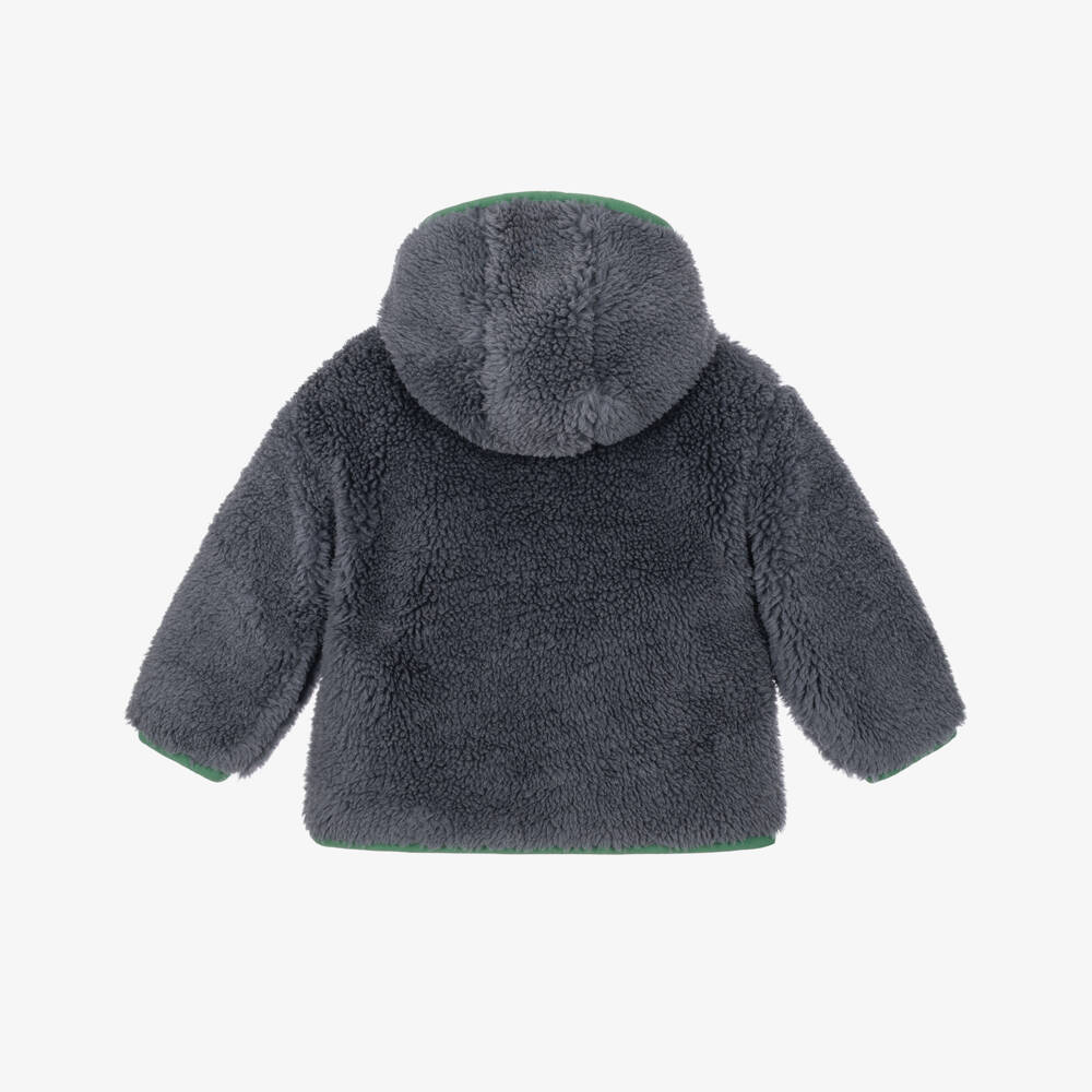 Stella McCartney Kids-Boys Blue Super Hero Teddy Fleece Jacket | Childrensalon