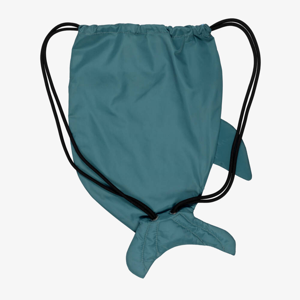 Stella McCartney Kids-Boys Blue Whale Drawstring Bag (37cm) | Childrensalon