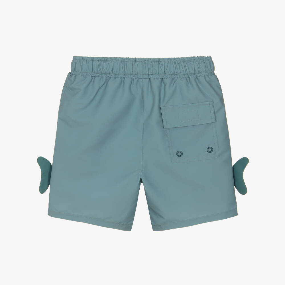 Stella McCartney Kids-Boys Blue Whale Motif Swim Shorts | Childrensalon