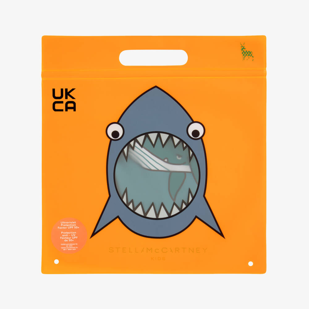 Stella McCartney Kids-Boys Blue Whale Motif Swim Shorts | Childrensalon