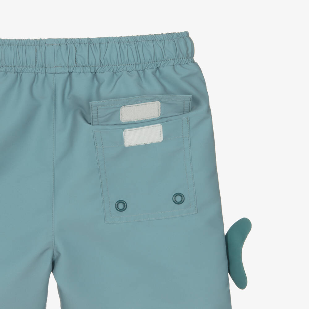 Stella McCartney Kids-Boys Blue Whale Motif Swim Shorts | Childrensalon