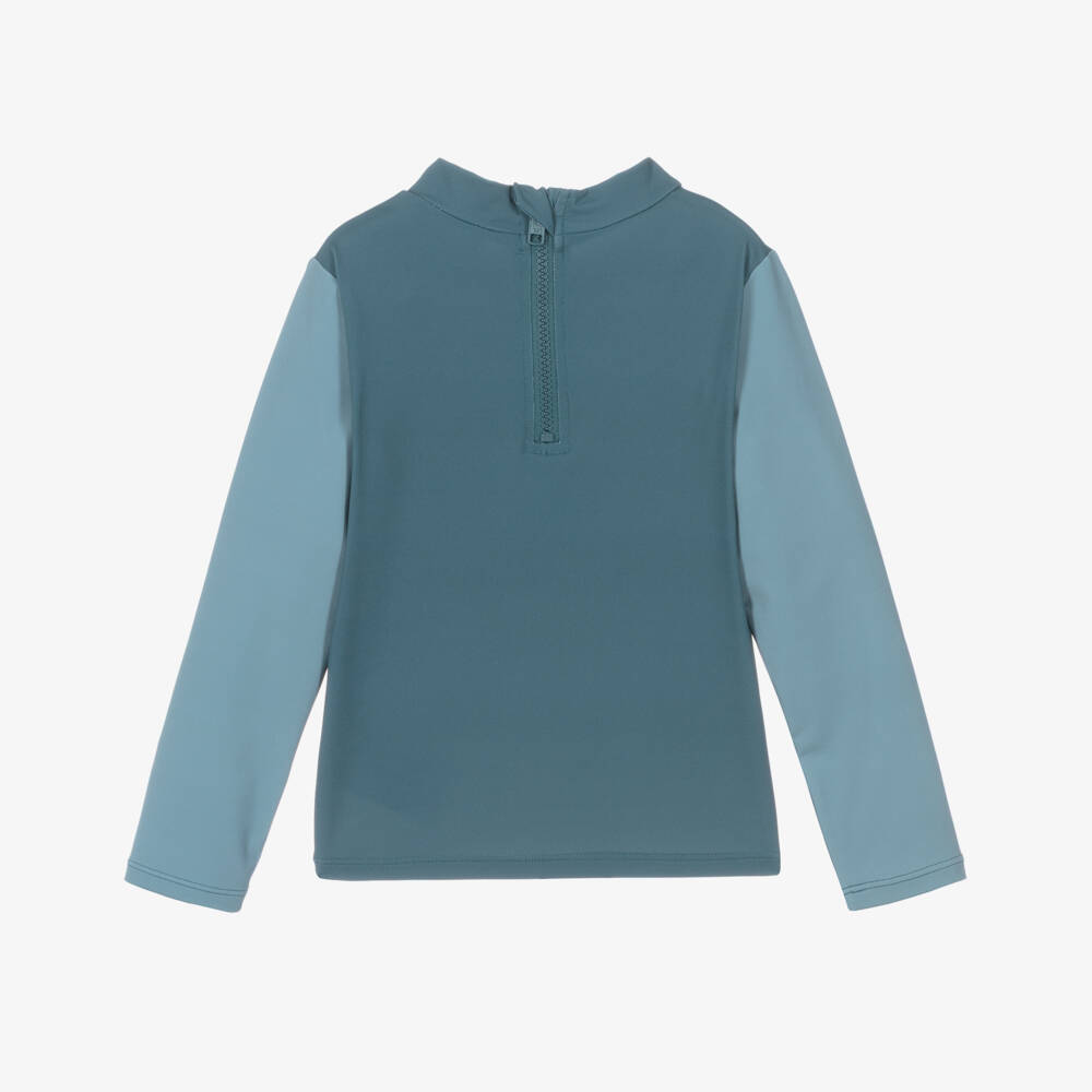 Stella McCartney Kids-Boys Blue Whale Print Sun Protective Swim Top (UPF50+) | Childrensalon