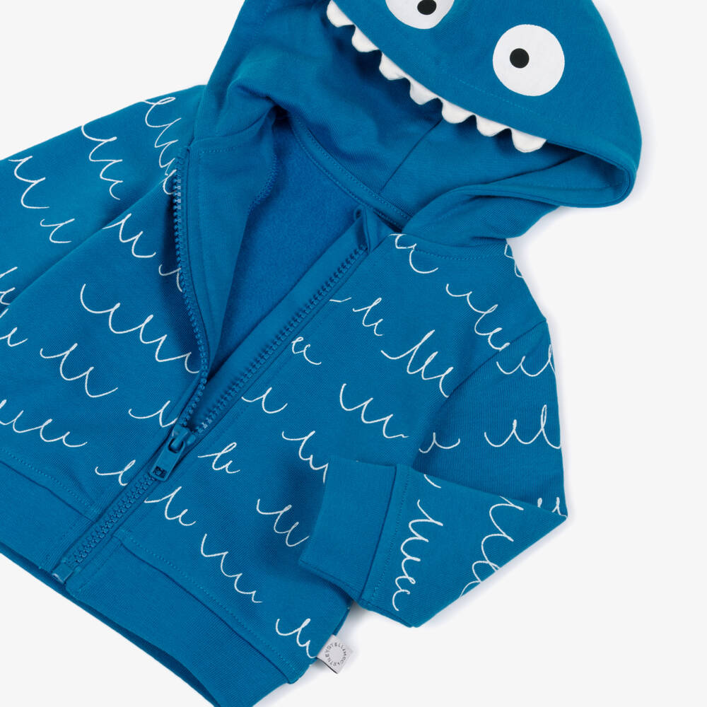 Stella McCartney Kids-Хлопковый синий худи для мальчиков с Йети | Childrensalon