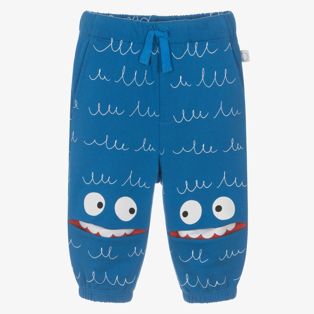 Stella McCartney Kids-Уютные синие джоггеры для мальчиков | Childrensalon