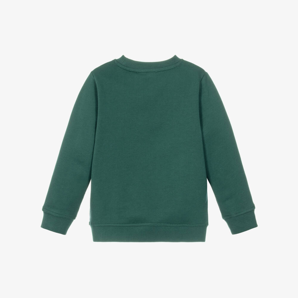 Stella McCartney Kids-Boys Dark Green Cotton Cowboy Sweatshirt | Childrensalon