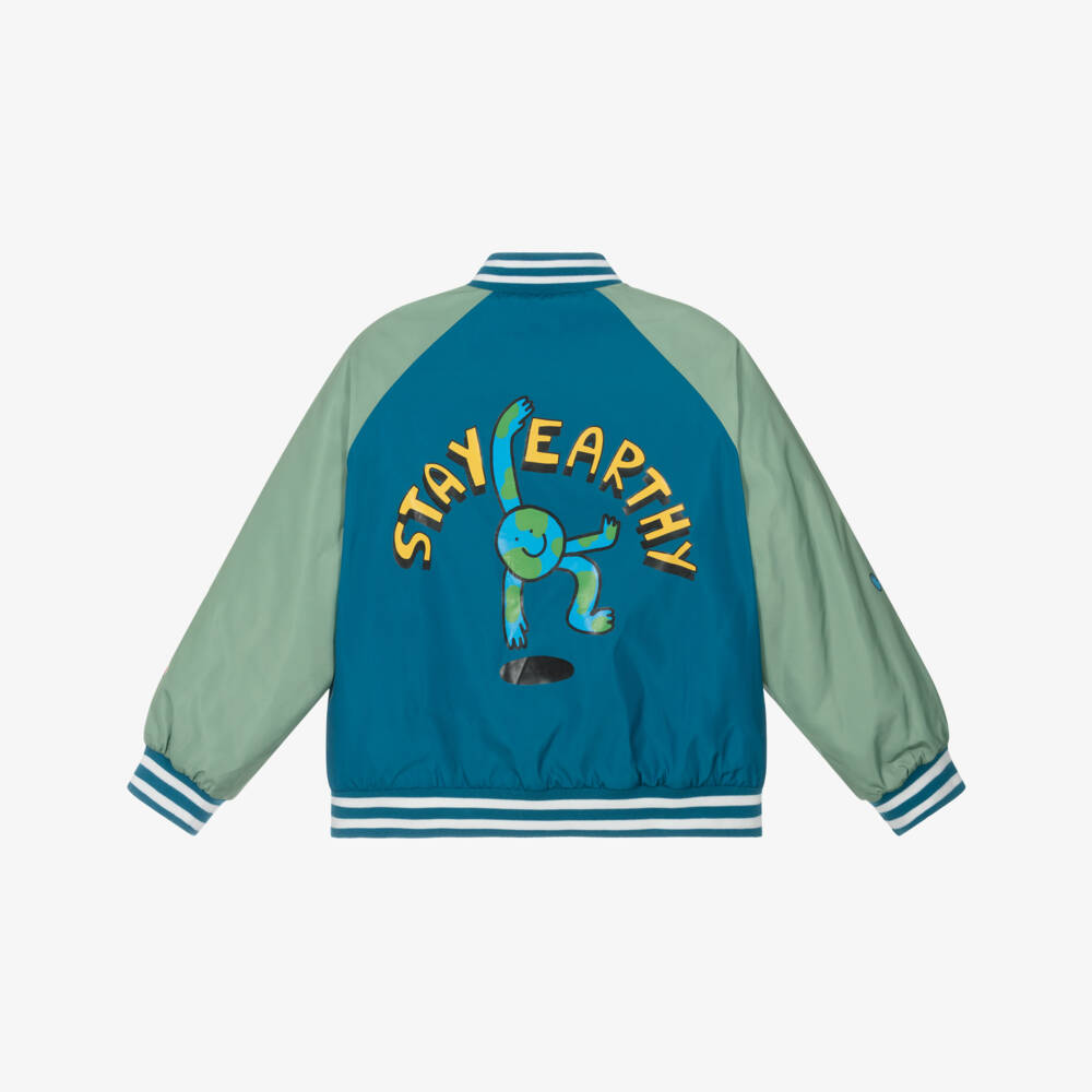 Stella McCartney Kids-Boys Eco Blue Varsity Jacket | Childrensalon