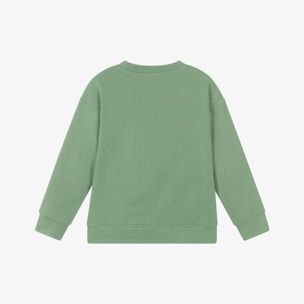 Stella McCartney Kids-Boys Green Being Kind is Cool Sweatshirt | Childrensalon