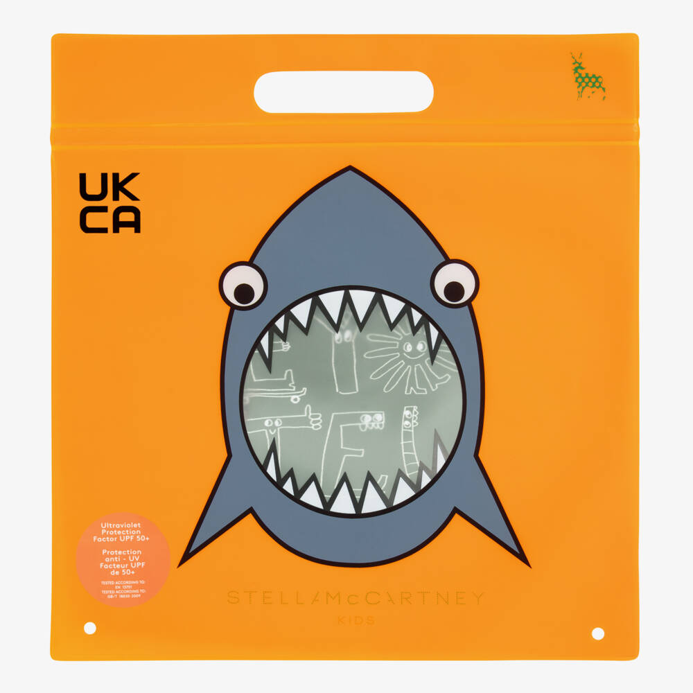 Stella McCartney Kids-Boys Green Logo Letters Swim Shorts | Childrensalon