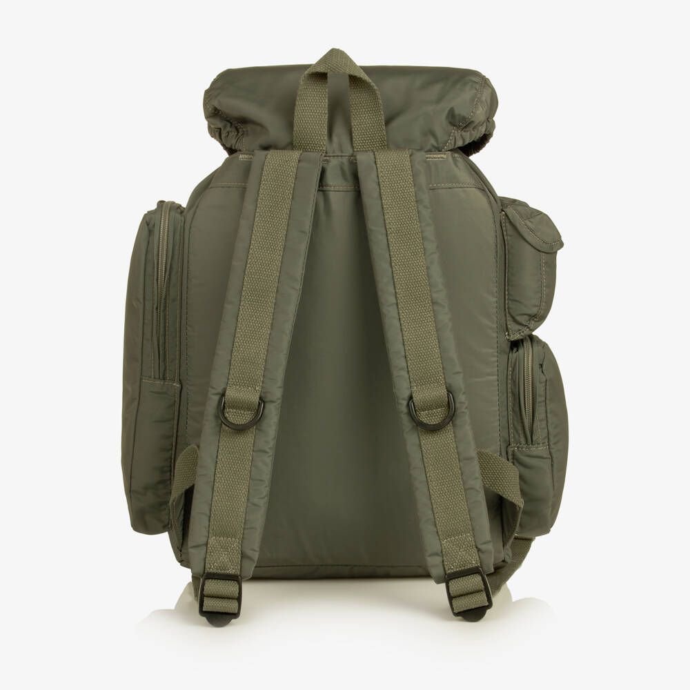 Stella McCartney Kids-Boys Green Multi Pocket Backpack (40cm) | Childrensalon