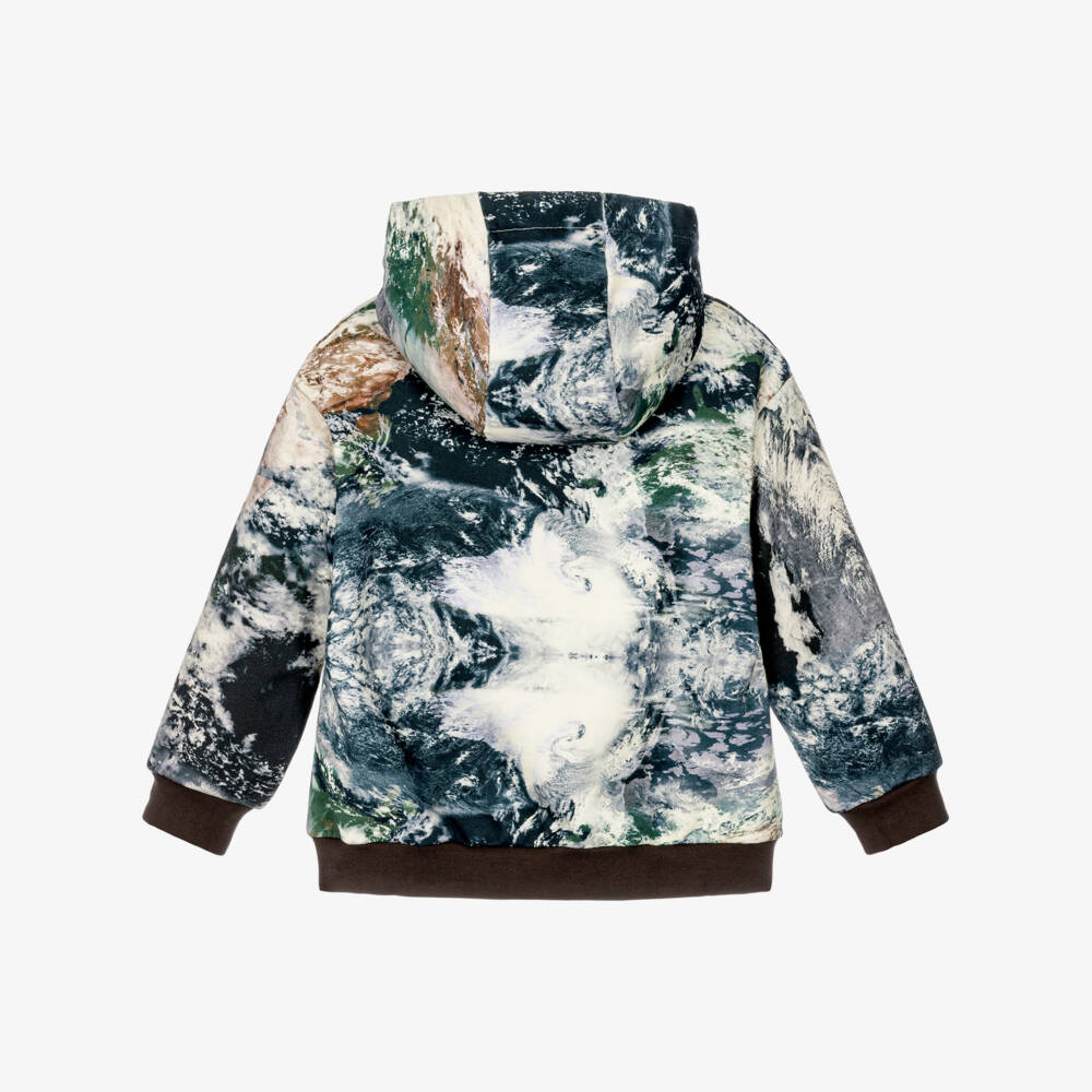Stella McCartney Kids-Boys Green Planet Earth Cotton Hoodie | Childrensalon