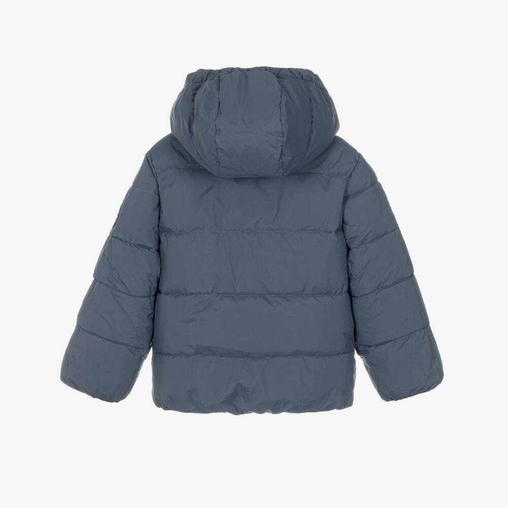 Stella McCartney Kids-Boys Green Reversible Puffer Jacket with Cowboy Theme | Childrensalon