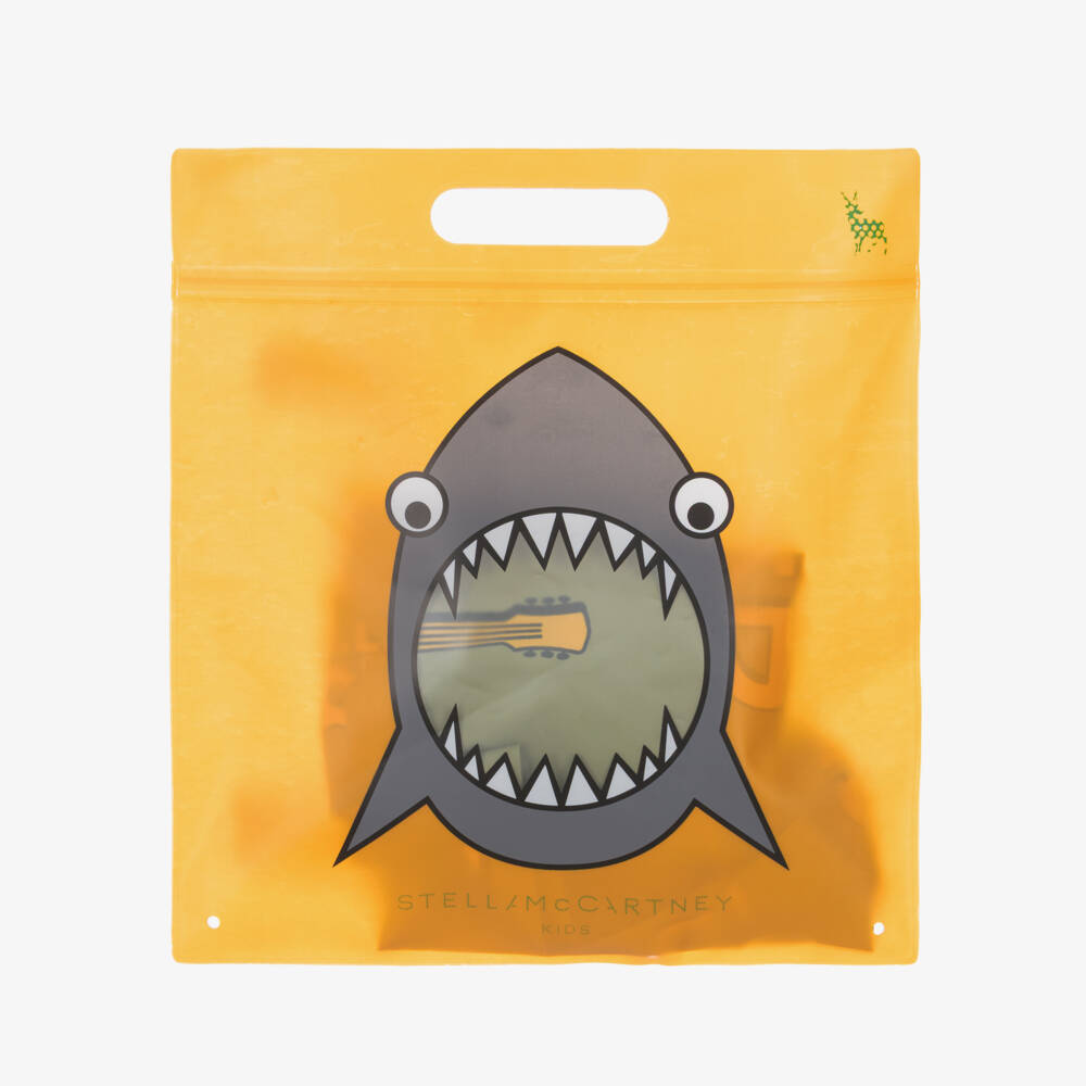 Stella McCartney Kids-شورت سباحة بشعار جيتار لون أخضر للأولاد | Childrensalon