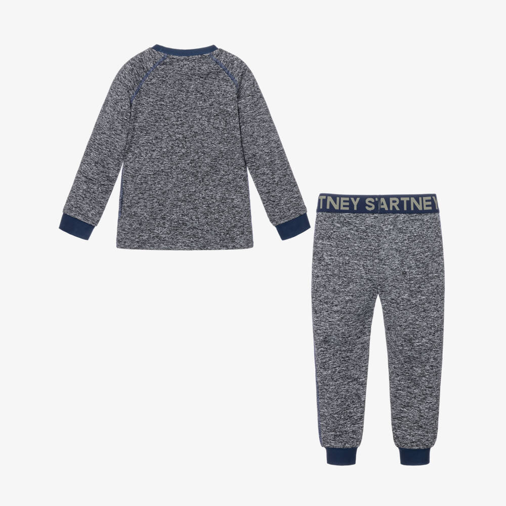 Stella McCartney Kids-Boys Grey & Blue Thermal Base Layer Set | Childrensalon