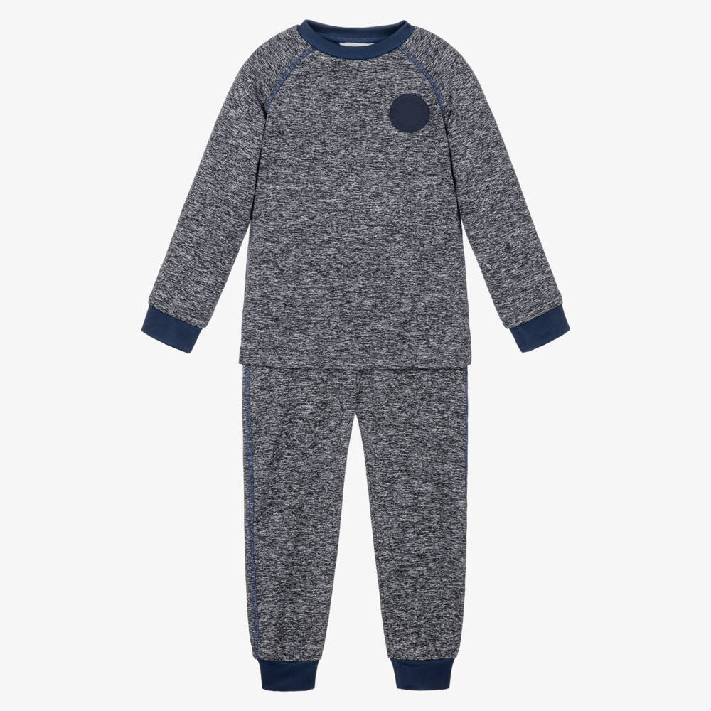 Stella McCartney Kids-Boys Grey & Blue Thermal Base Layer Set | Childrensalon
