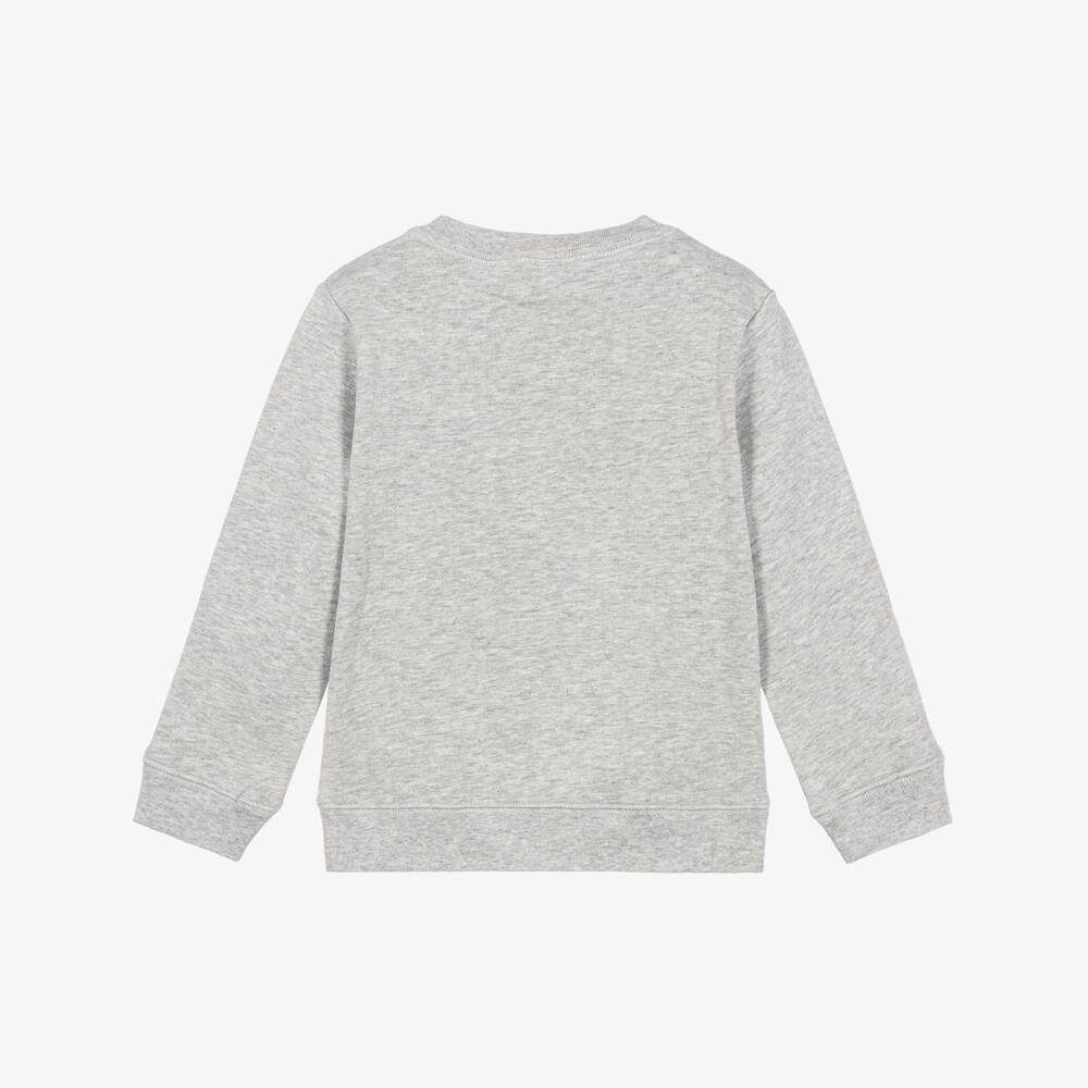 Stella McCartney Kids-Boys Grey Cotton Sweatshirt with Spider Graphic | Childrensalon