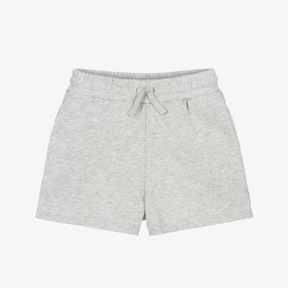 Stella McCartney Kids-شورت قطن جيرسي لون رمادي مارل للأولاد | Childrensalon