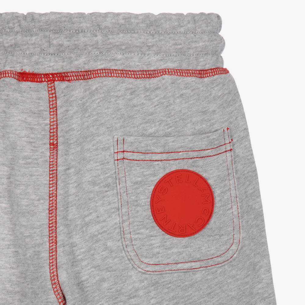 Stella McCartney Kids-شورت قطن بطبعة حمامة لون رمادي مارل للأولاد | Childrensalon