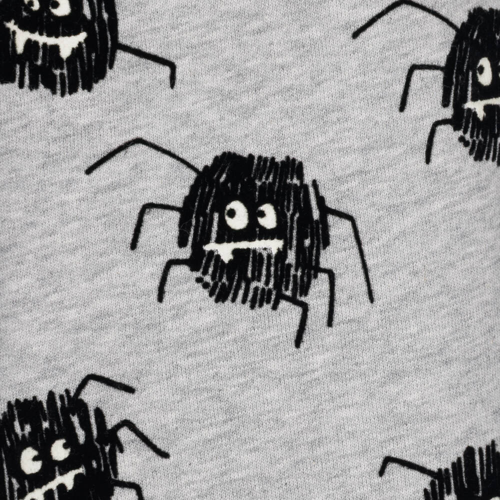 Stella McCartney Kids-Boys Grey Marl Cotton Spider Joggers | Childrensalon