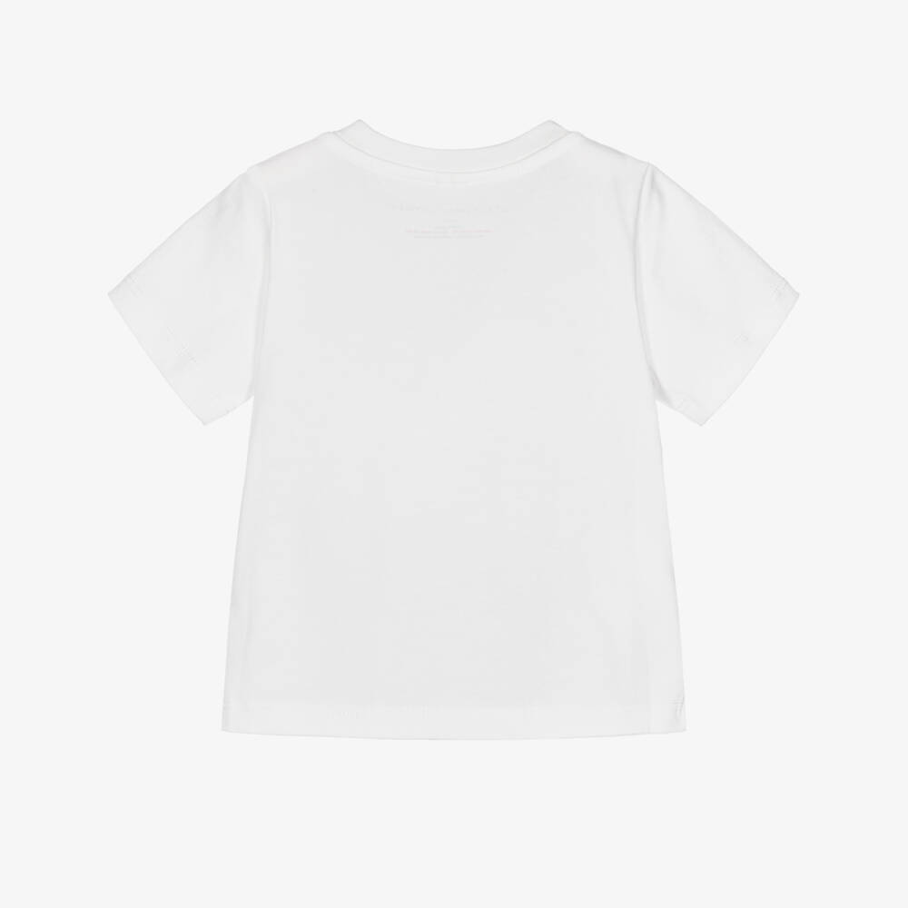 Stella McCartney Kids-Boys Ivory Cotton Logo T-Shirt | Childrensalon