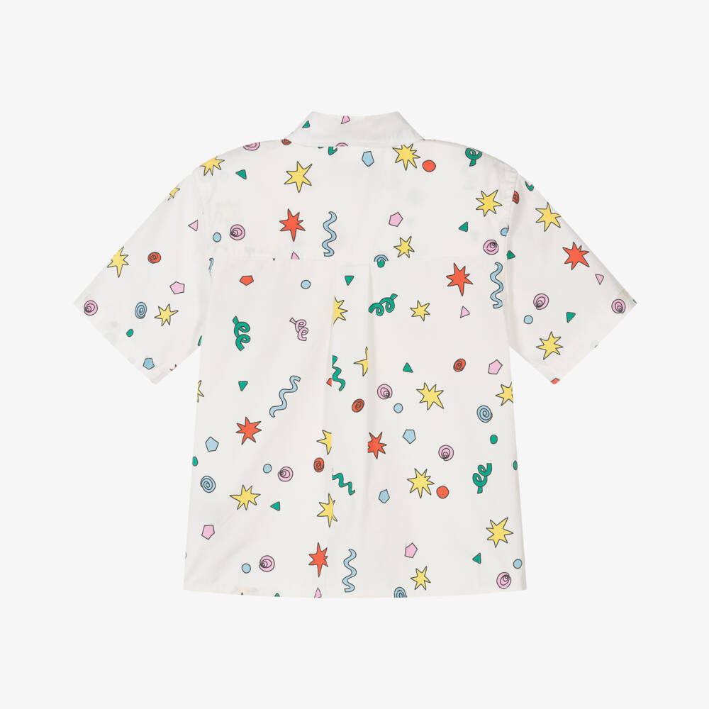 Stella McCartney Kids-Boys ivory Cotton Printed Shirt | Childrensalon