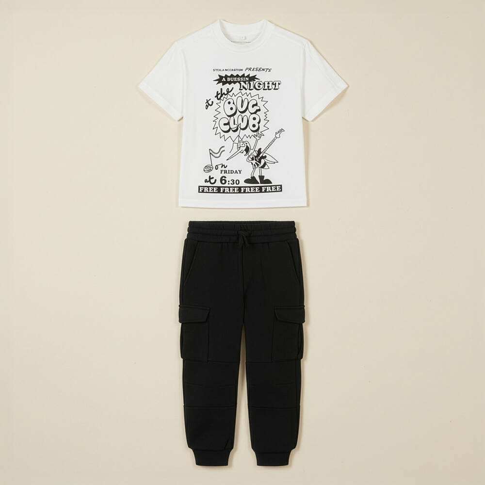 Stella McCartney Kids-تيشيرت قطن لون عاجي للأولاد | Childrensalon