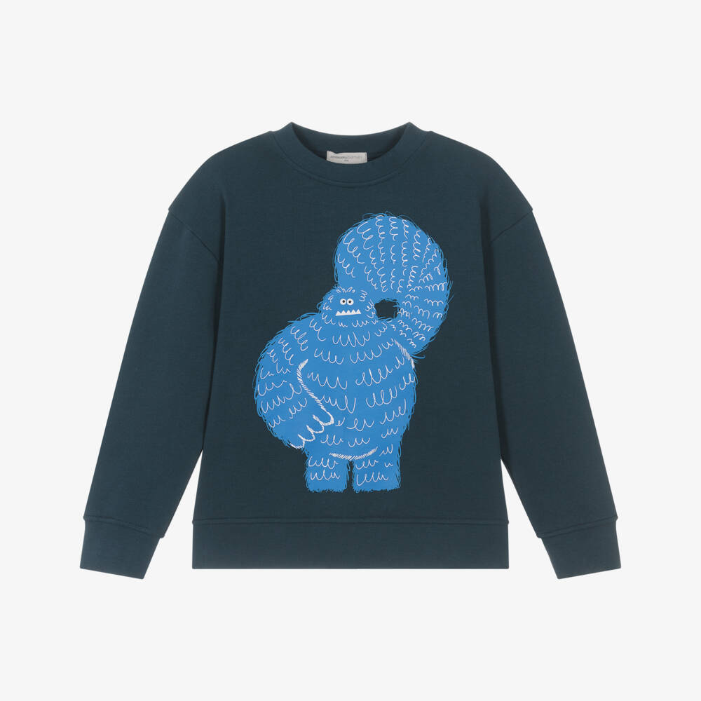 Stella McCartney Kids-Синий свитшот Yeti для мальчиков | Childrensalon