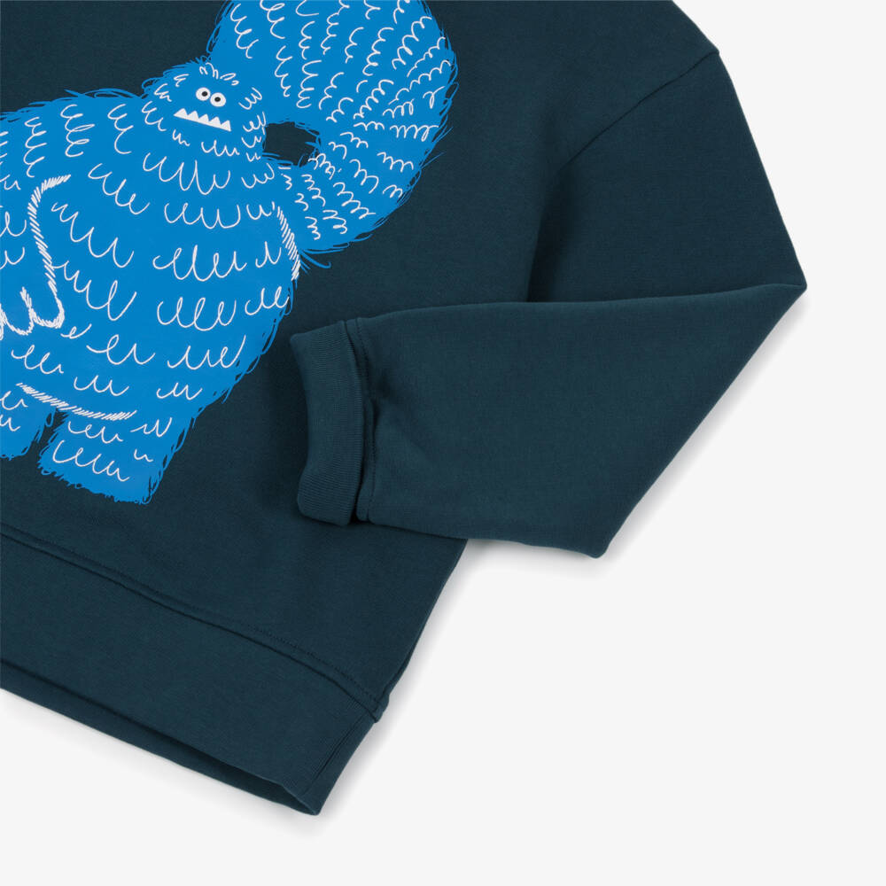 Stella McCartney Kids-Синий свитшот Yeti для мальчиков | Childrensalon