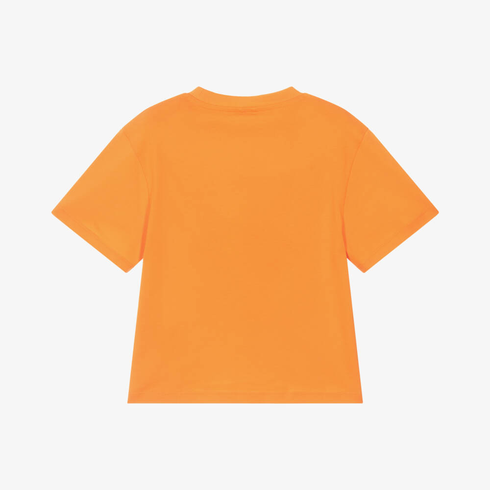 Stella McCartney Kids-Boys Orange Cotton Magic T-Shirt | Childrensalon