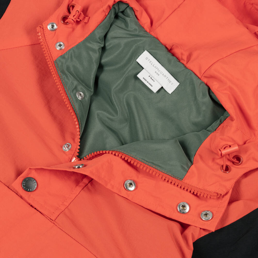 Stella McCartney Kids-Boys Orange & Green Windbreaker Jacket | Childrensalon