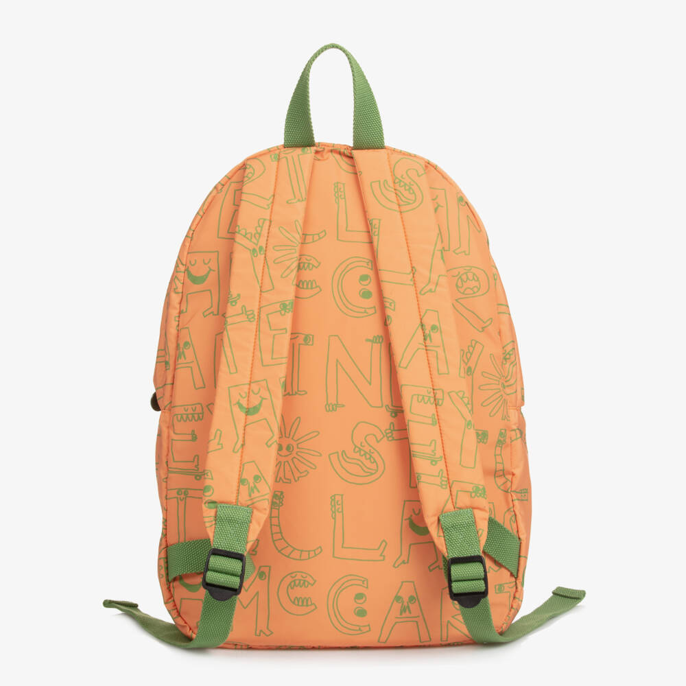 Stella McCartney Kids-Boys Orange Logo Characters Backpack (41cm) | Childrensalon