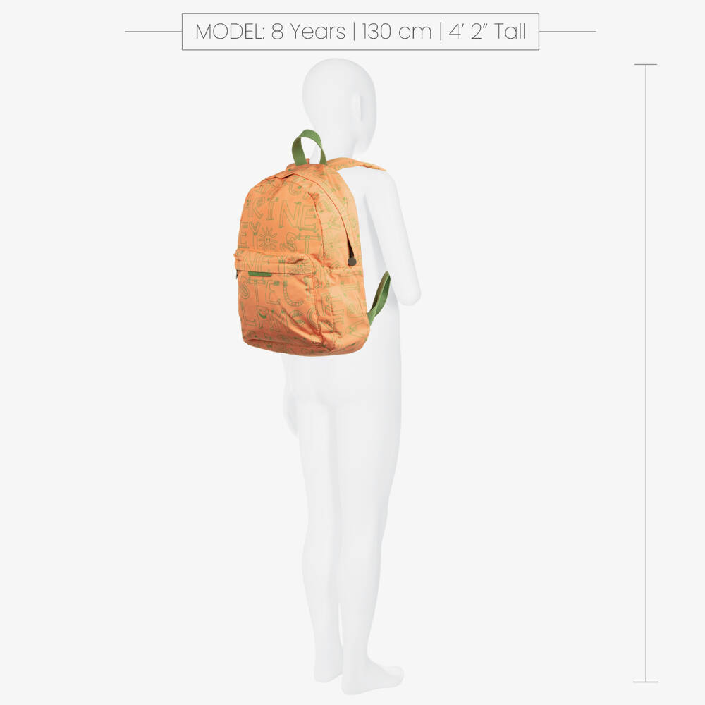 Stella McCartney Kids-Boys Orange Logo Characters Backpack (41cm) | Childrensalon