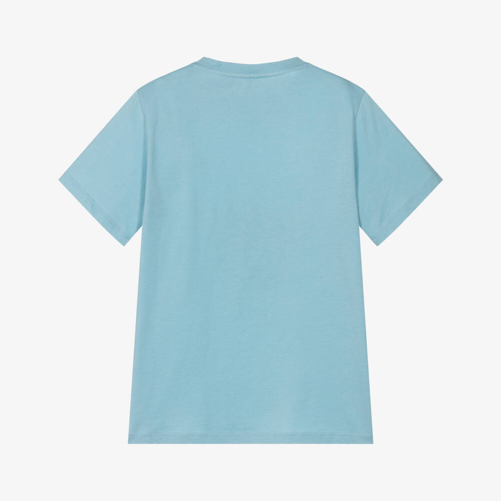 Stella McCartney Kids-Boys Pale Blue Cotton Sun & Earth T-Shirt | Childrensalon