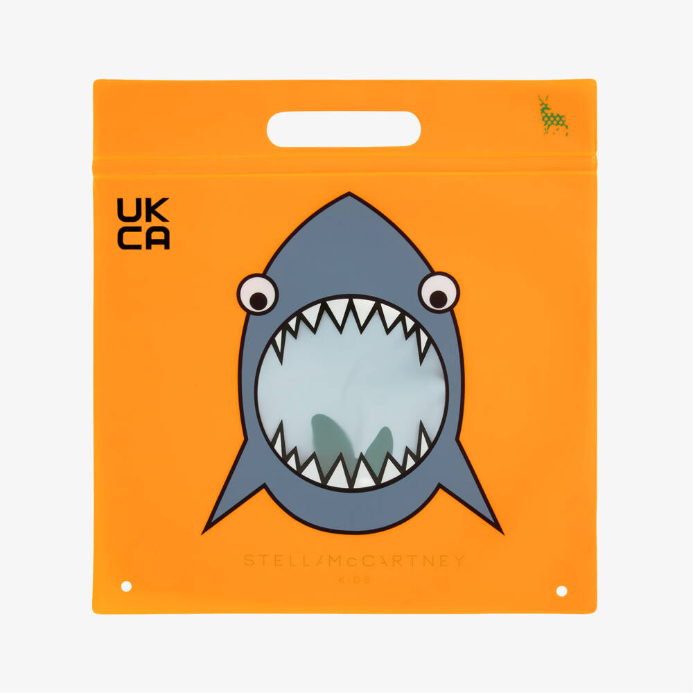 Stella McCartney Kids-شورت سباحة بشعار حوت لون أزرق فاتح للأولاد | Childrensalon