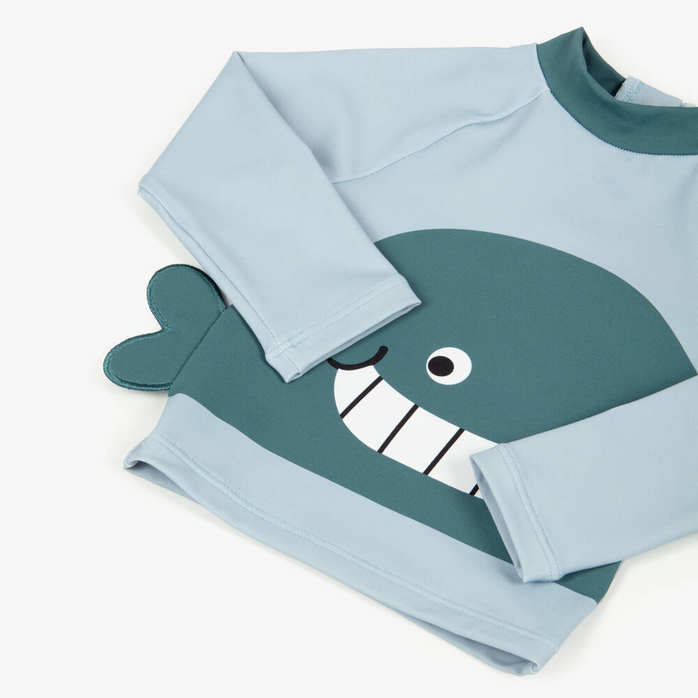 Stella McCartney Kids-توب سباحة للأولاد UPF50+ لون أزرق فاتح | Childrensalon