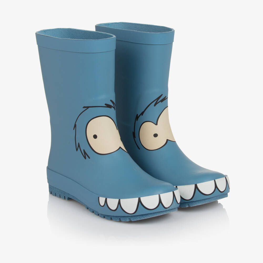 Stella McCartney Kids-Boys Playful Blue Yeti Boots | Childrensalon