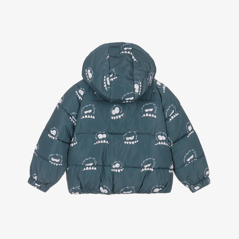 Stella McCartney Kids-Boys Teal Yeti Print Puffer | Childrensalon