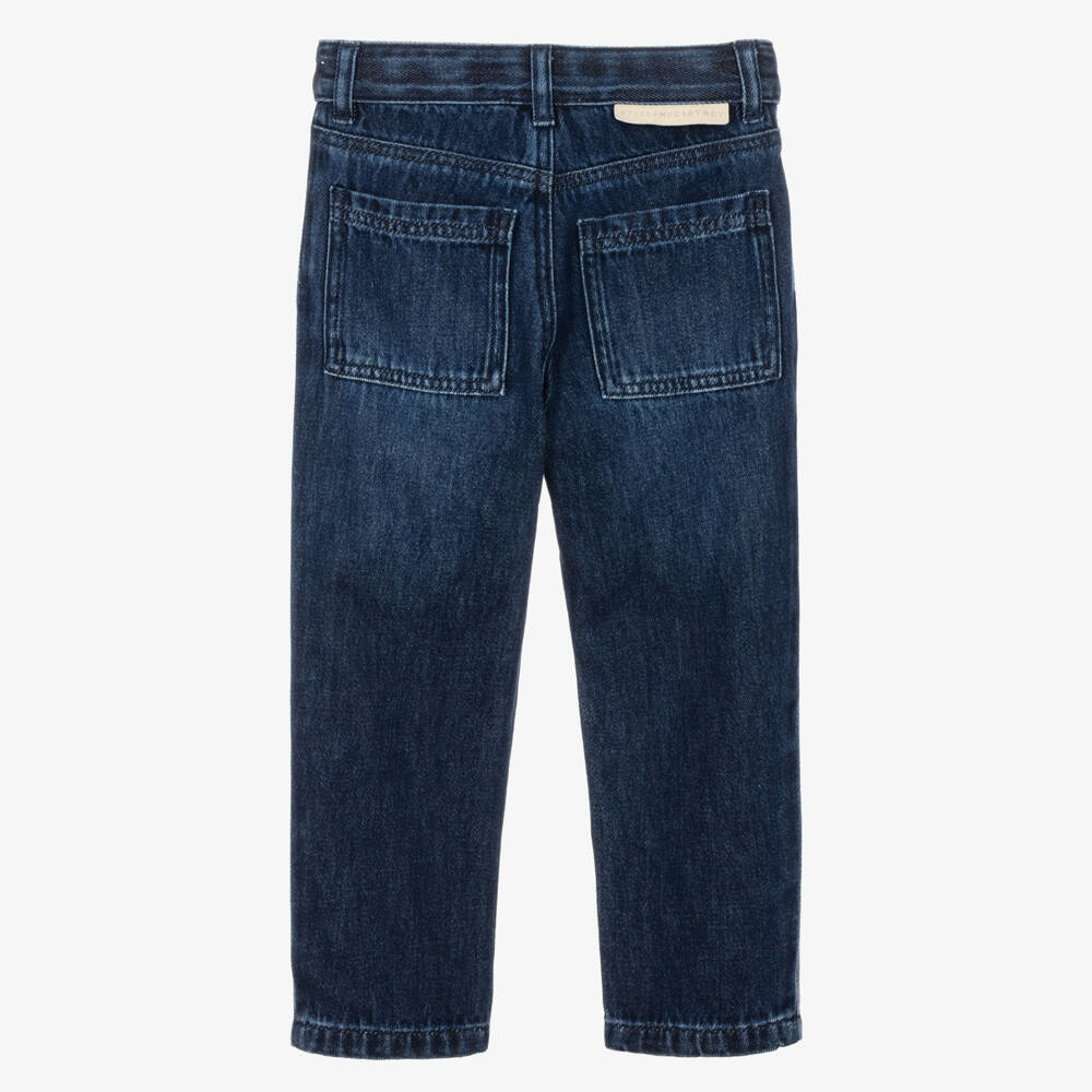 Stella McCartney Kids-Boys Two-Tone Blue Denim Jeans | Childrensalon