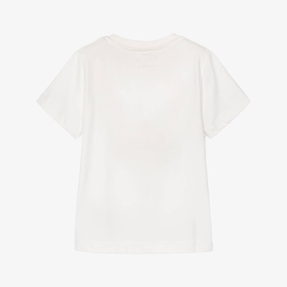 Stella McCartney Kids-Boys White Cotton Cowboy T-Shirt | Childrensalon