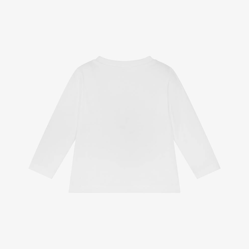 Stella McCartney Kids-Футболка с принтом йети из белого хлопка для мальчиков | Childrensalon