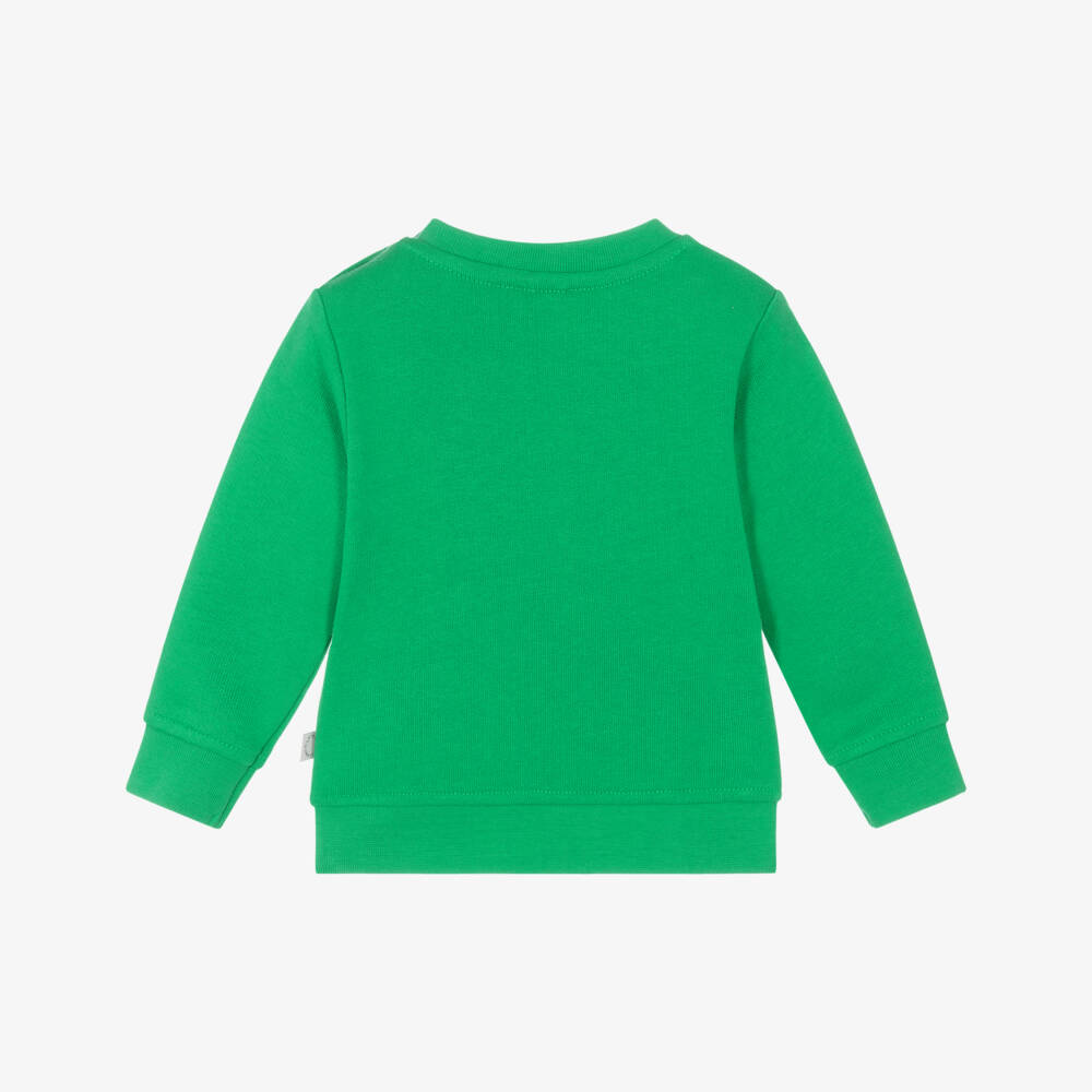 Stella McCartney Kids-Bright Green Earth & Friends Cotton Sweatshirt | Childrensalon