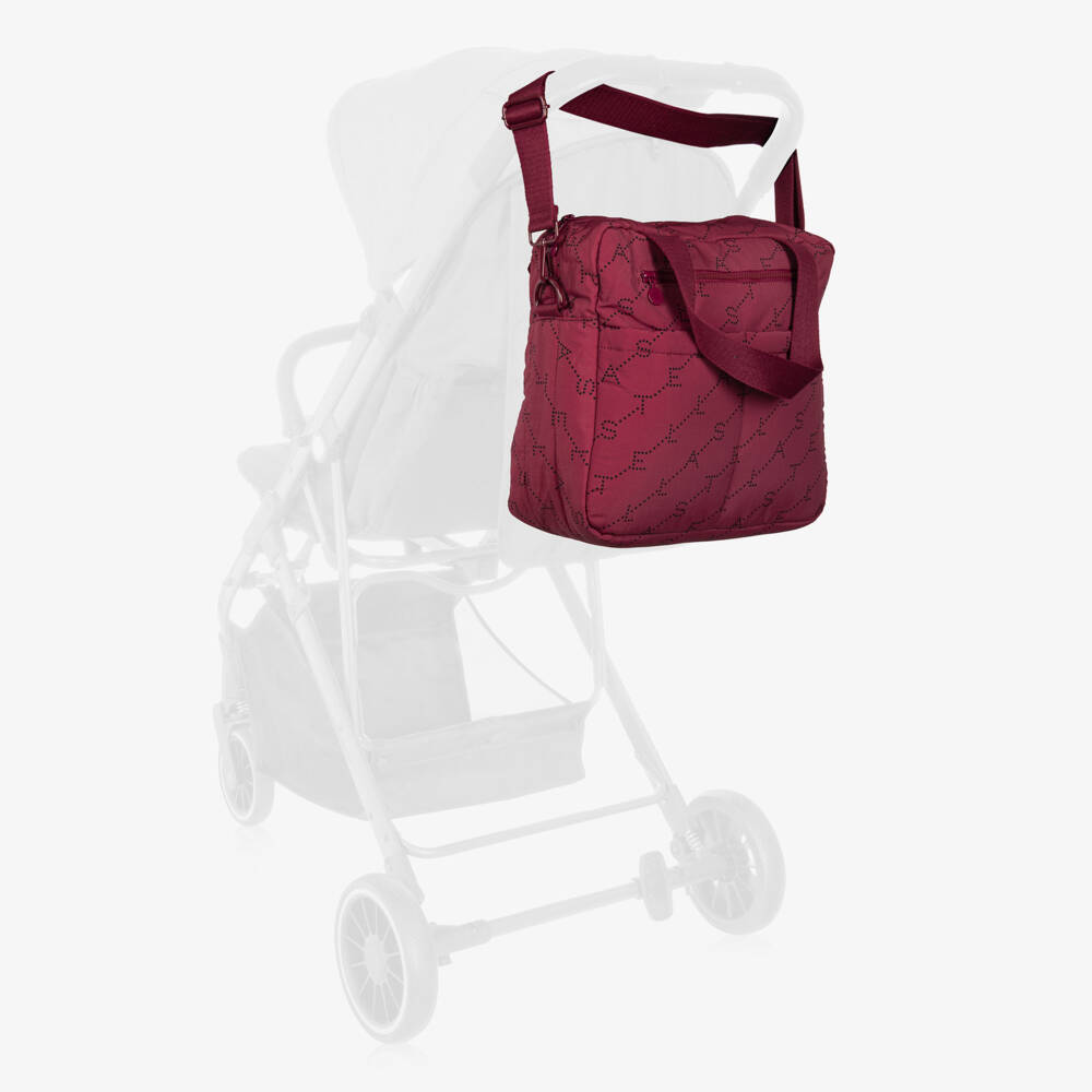 Stella McCartney Kids-Burgundy Padded Baby Changing Bag (30cm) | Childrensalon