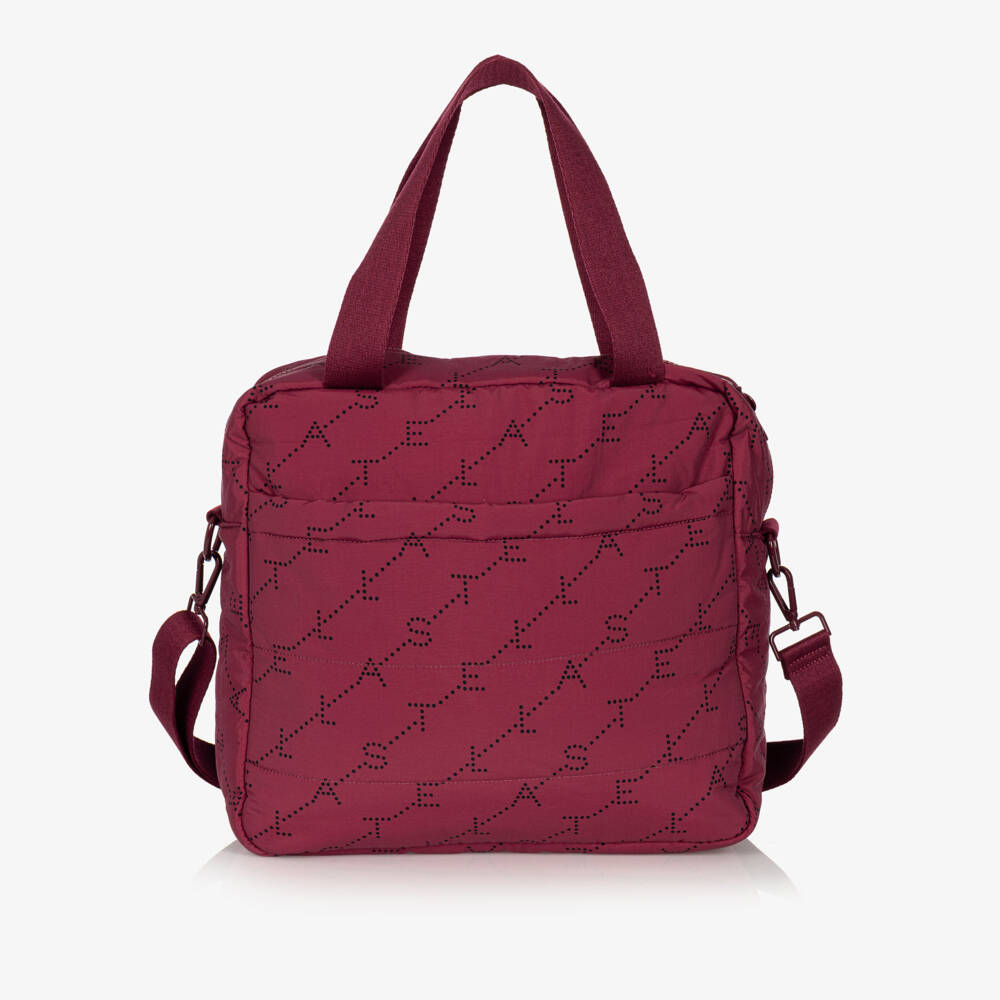 Stella McCartney Kids-Burgundy Padded Baby Changing Bag (30cm) | Childrensalon