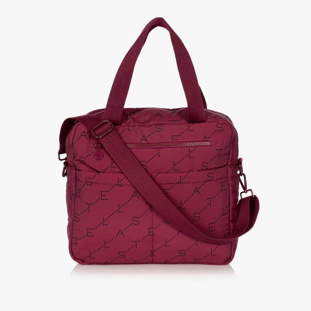 Stella McCartney Kids-Burgundy Padded Baby Changing Bag (30cm) | Childrensalon