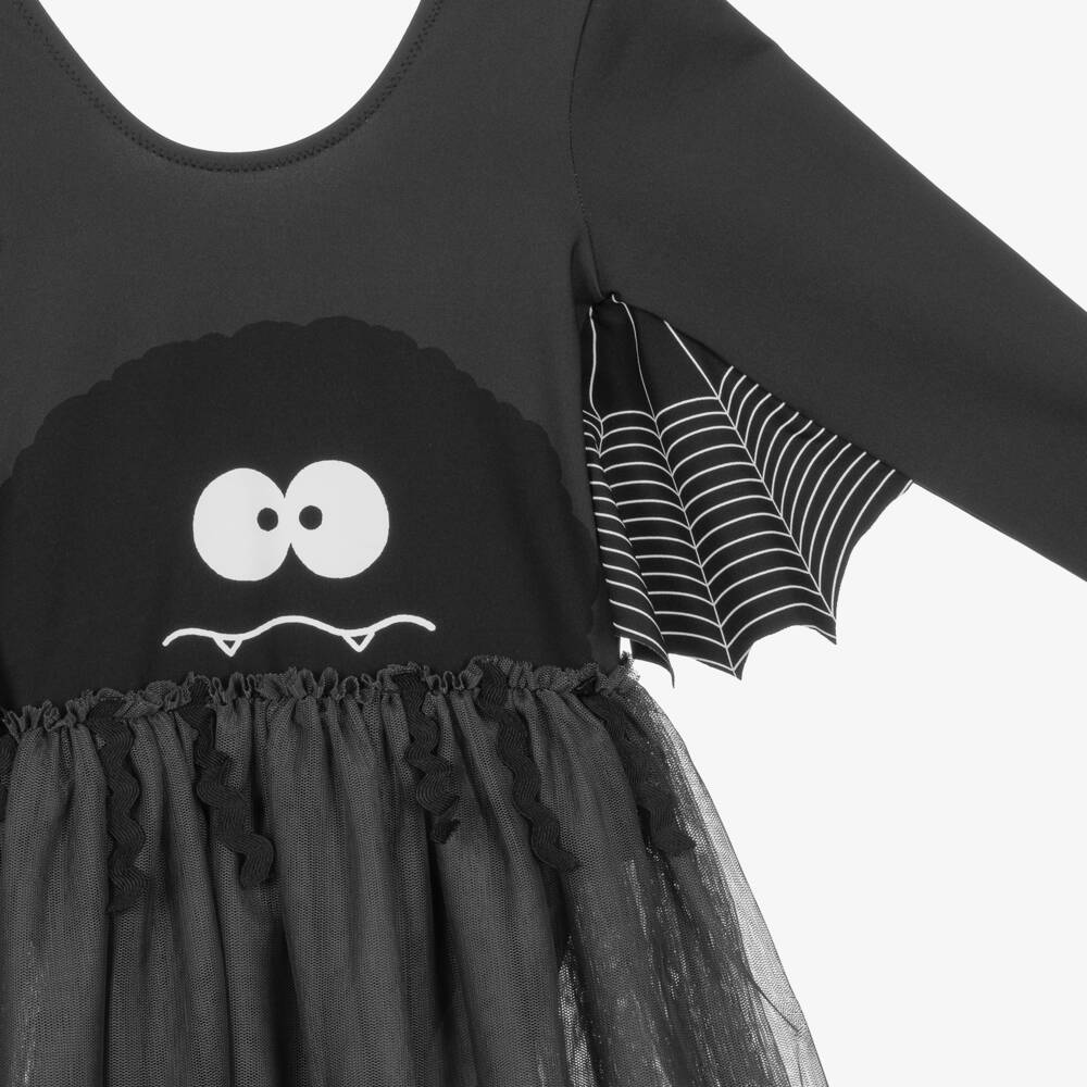 Stella McCartney Kids-Girls Black Halloween Spider Dress | Childrensalon