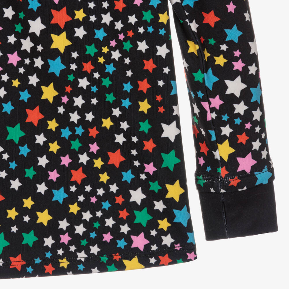 Stella McCartney Kids Ski Wear Capsule-Girls Black Star Base Layer Set | Childrensalon