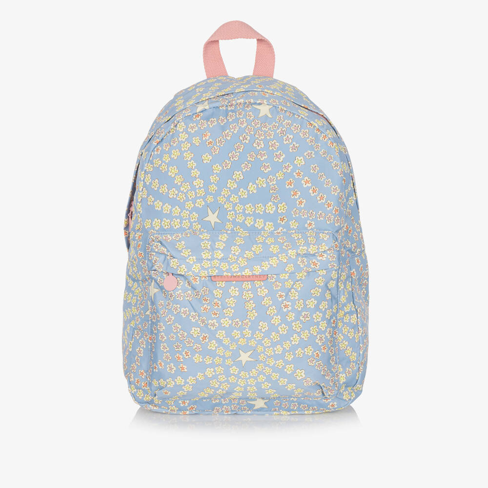 Stella McCartney Kids-Girls Blue & Pink Star Print Backpack (40cm) | Childrensalon