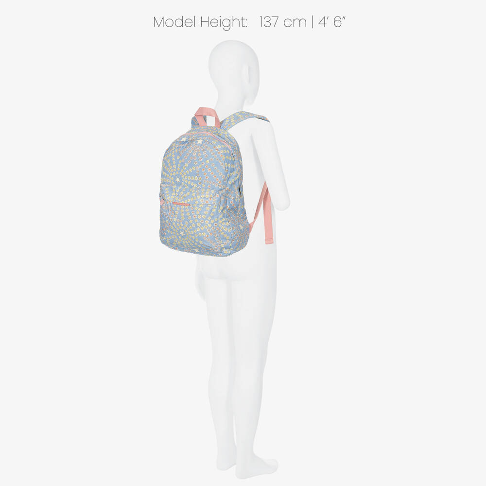 Stella McCartney Kids-Girls Blue & Pink Star Print Backpack (40cm) | Childrensalon